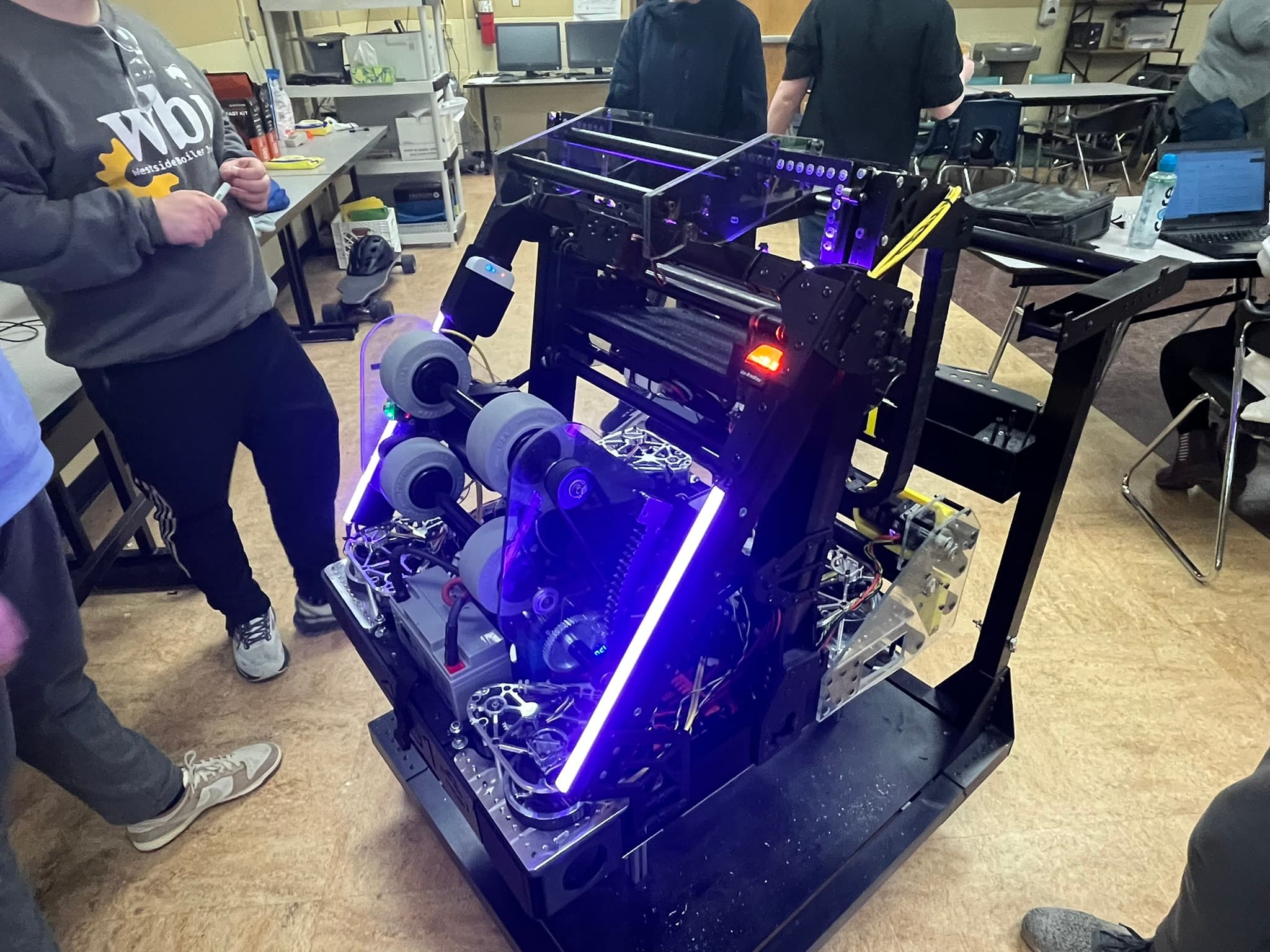Final FIRST Robotics competition robot mechanism and structure